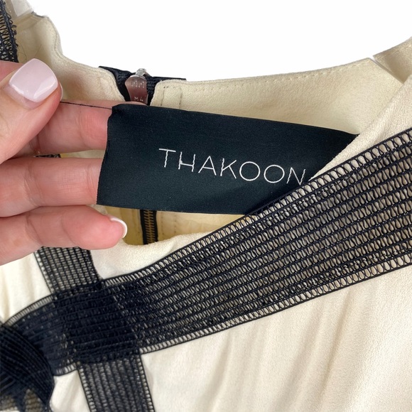 Thakoon Bandage Ivory Black Sheath Dress 2 - Picture 11 of 12